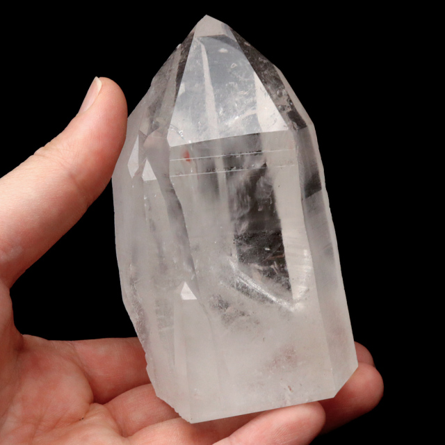 レムリアンシード 水晶 六角柱 ポイント 一部面残し 研磨磨き 1点もの AA 天然石 ブラジル バイーア州産 証明書付き