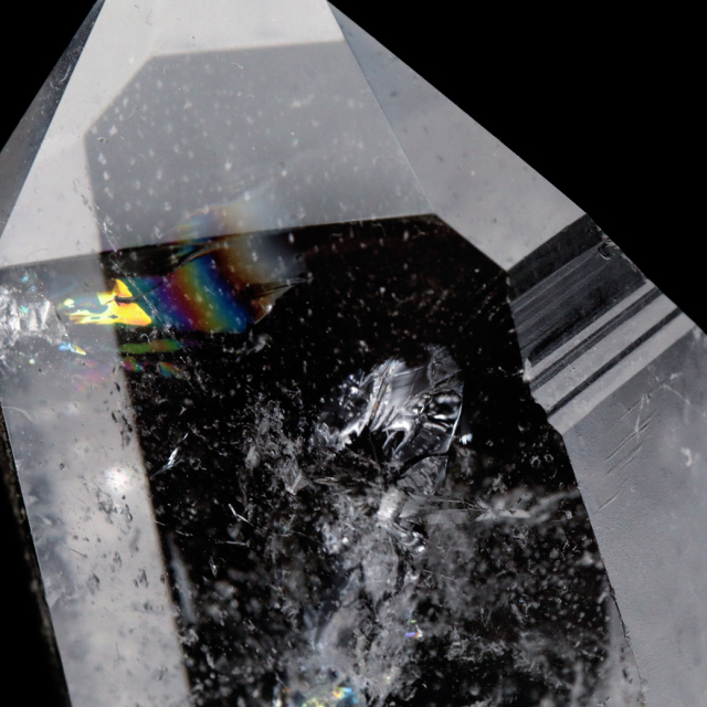 レムリアンシード 水晶 六角柱 ポイント 一部面残し 研磨磨き 1点もの AA 天然石 ブラジル バイーア州産 証明書付き