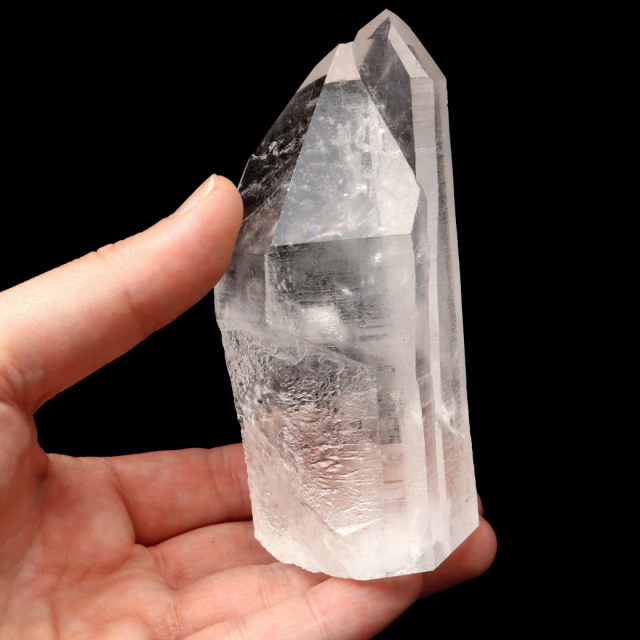 レムリアンシード 水晶 六角柱 ポイント 一部面残し 研磨磨き 1点もの AA 天然石 ブラジル バイーア州産 証明書付き