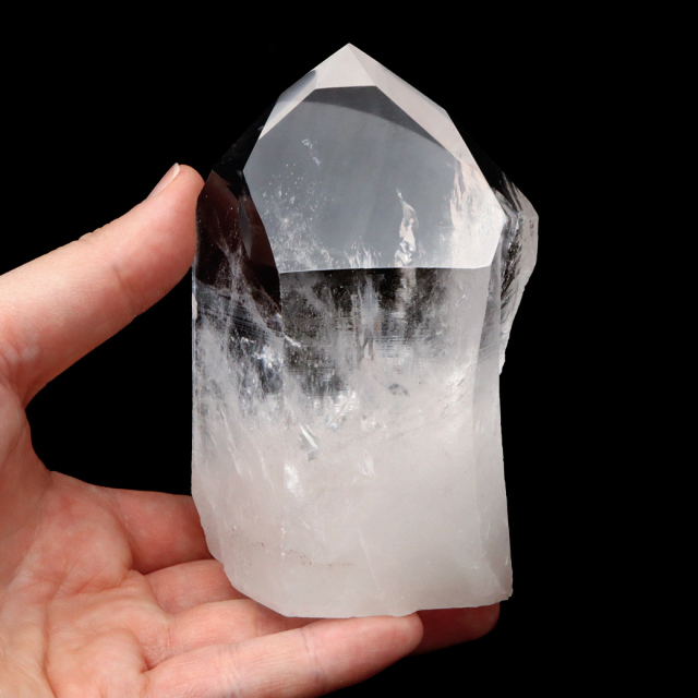 レムリアンシード 水晶 六角柱 ポイント 一部面残し 研磨磨き 624g 1点