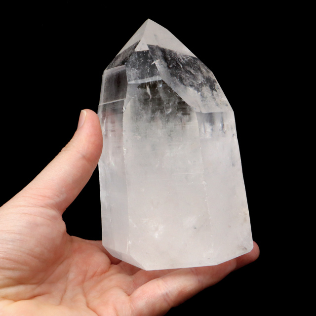 レムリアンシード 水晶 六角柱 ポイント 一部面残し 研磨磨き 1点もの AA 天然石 ブラジル バイーア州産 証明書付き