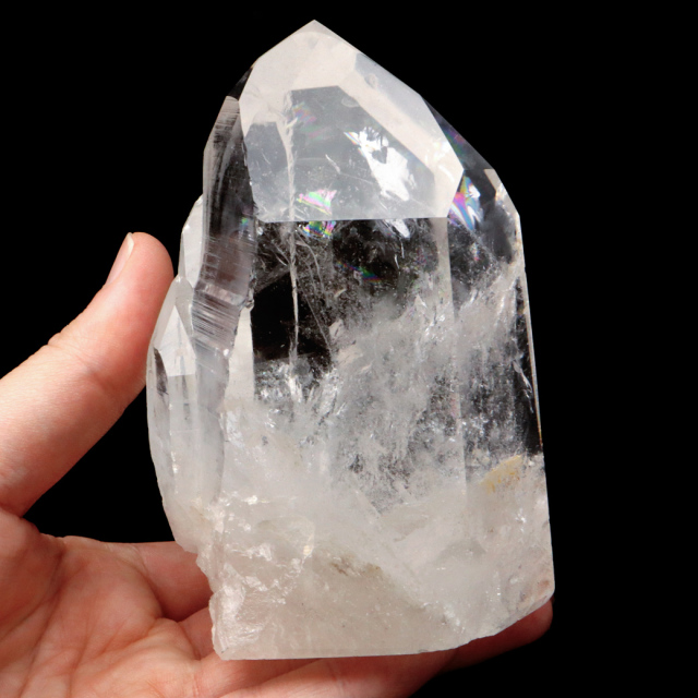 レムリアンシード 水晶 六角柱 ポイント 一部面残し 研磨磨き 1点もの AA 天然石 ブラジル バイーア州産 証明書付き