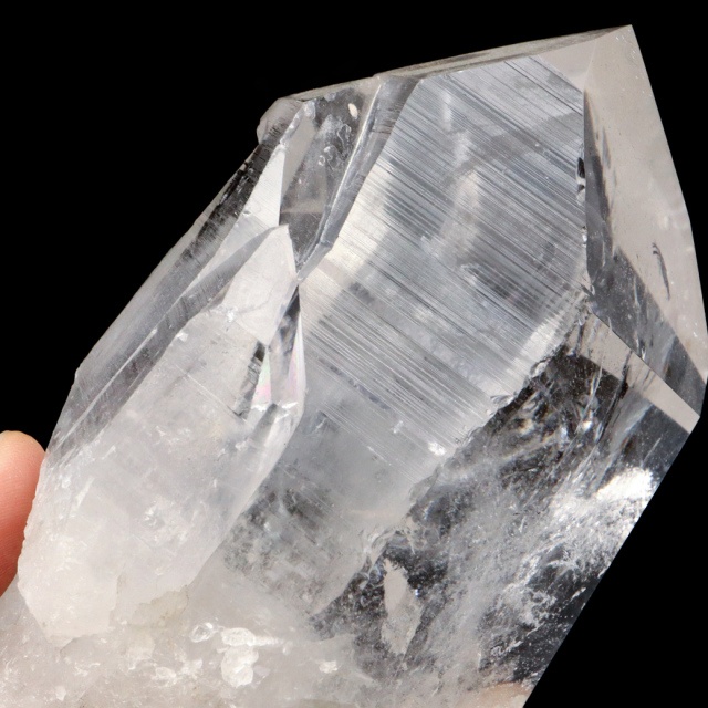 レムリアンシード 水晶 六角柱 ポイント 一部面残し 研磨磨き 1点もの AA 天然石 ブラジル バイーア州産 証明書付き