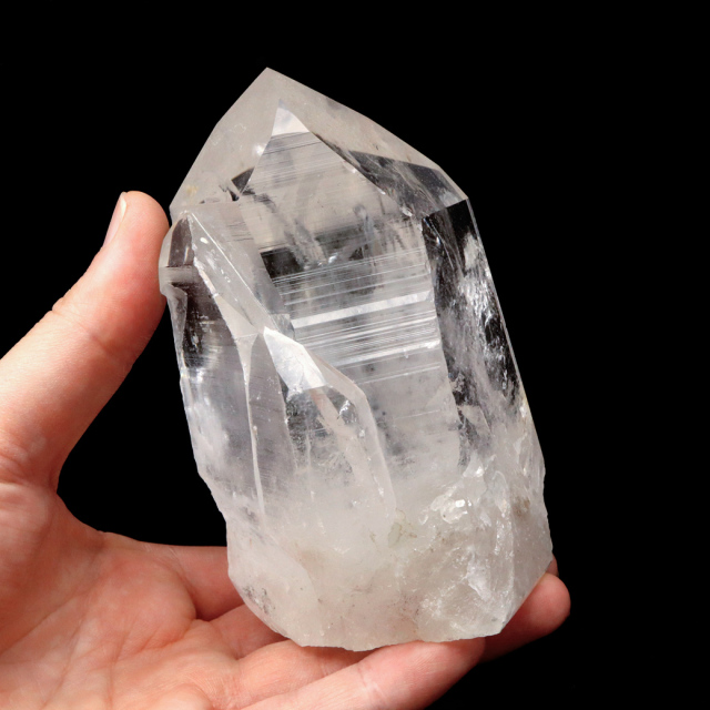 レムリアンシード 水晶 六角柱 ポイント 一部面残し 研磨磨き 1点もの AA 天然石 ブラジル バイーア州産 証明書付き