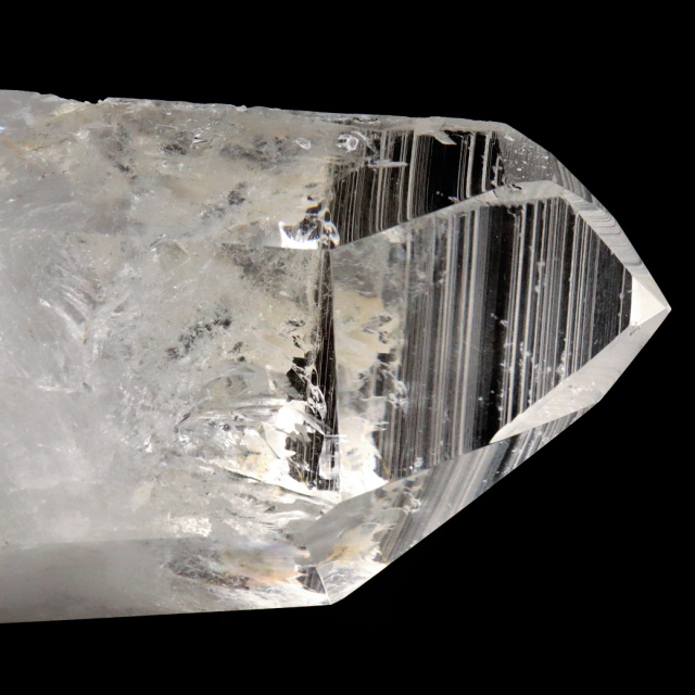 レムリアンシード 水晶 六角柱 ポイント 一部面残し 研磨磨き 714g 1点
