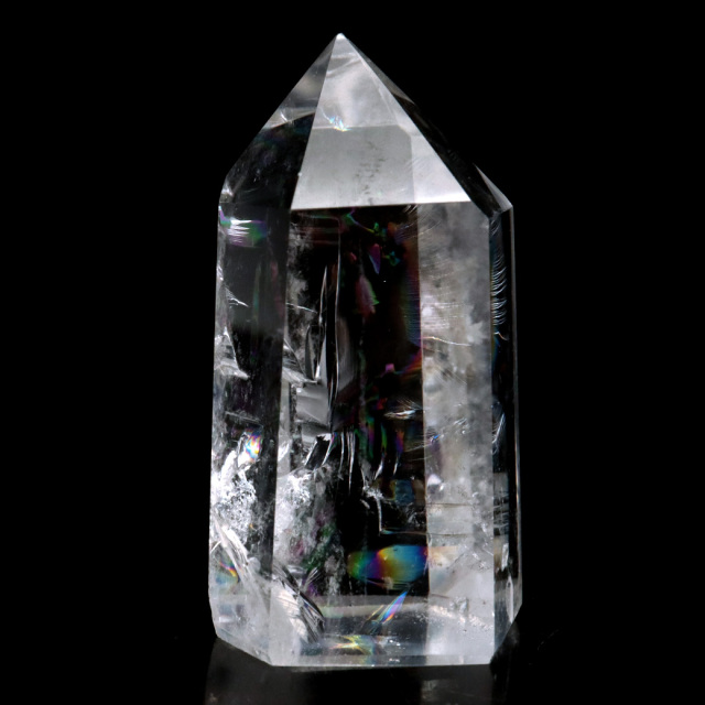 アイリスクォーツ 六角柱 Mサイズ ポイント 虹入り 水晶 クリスタル レインボー 置き物 浄化 Iris quartz 