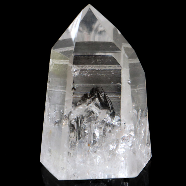 レムリアンシード 水晶 六角柱 ポイント 一部面残し 研磨磨き 1点もの 5A レインボー 天然石 ブラジル バイーア州産 証明書付き