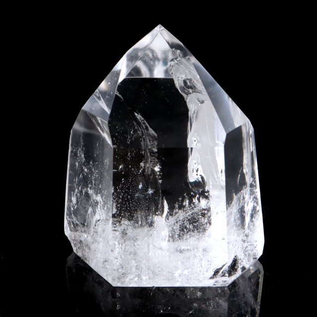 レムリアンシード 水晶 六角柱 ポイント 一部面残し 研磨磨き 1点もの 5A レインボー 天然石 ブラジル バイーア州産 証明書付き