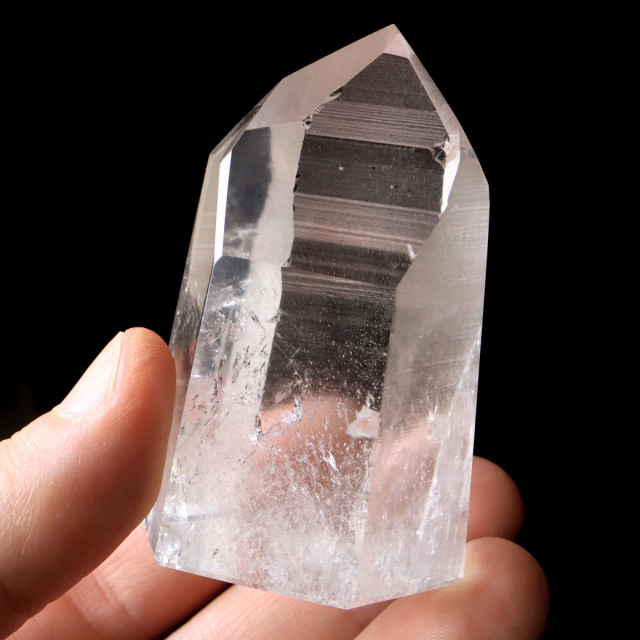 レムリアンシード 水晶 六角柱 ポイント 一部面残し 研磨磨き 1点もの 5A レインボー 天然石 ブラジル バイーア州産 証明書付き