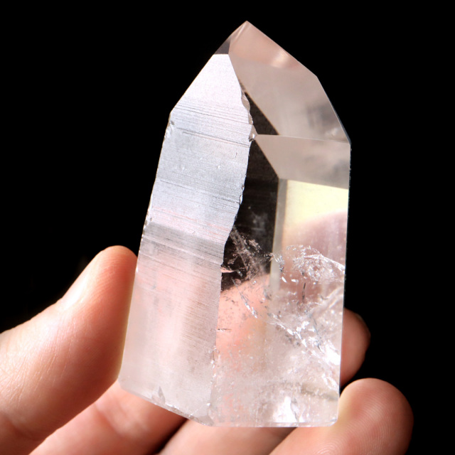 レムリアンシード 水晶 六角柱 ポイント 一部面残し 研磨磨き 1点もの 5A レインボー 天然石 ブラジル バイーア州産 証明書付き