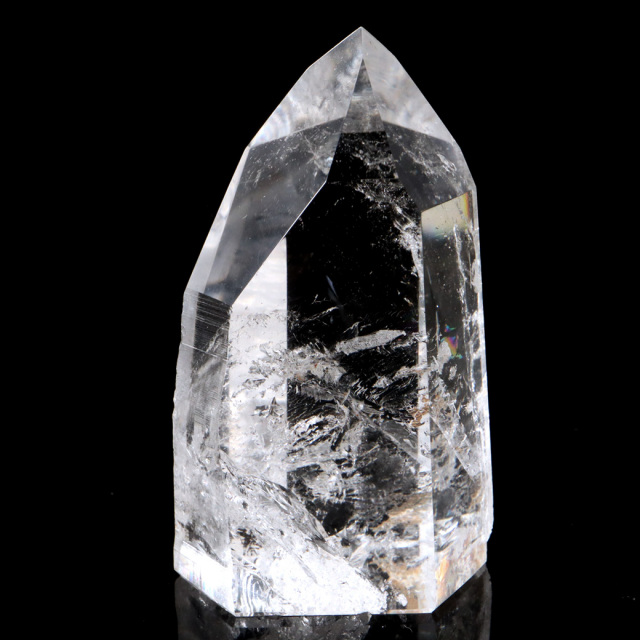 レムリアンシード 水晶 六角柱 ポイント 一部面残し 研磨磨き 1点もの 5A レインボー 天然石 ブラジル バイーア州産 証明書付き