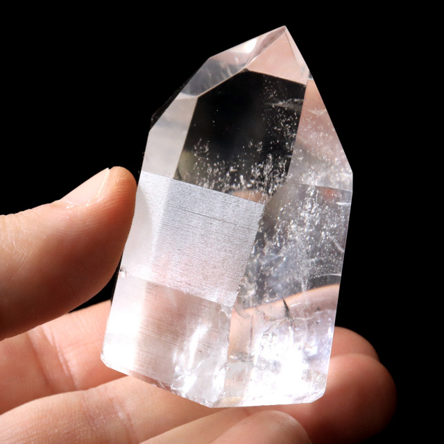 レムリアンシード 水晶 六角柱 ポイント 一部面残し 研磨磨き 1点もの 5A レインボー 天然石 ブラジル バイーア州産 証明書付き