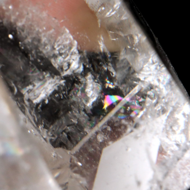 レムリアンシード 水晶 六角柱 ポイント 一部面残し 研磨磨き 1点もの 5A レインボー 天然石 ブラジル バイーア州産 証明書付き