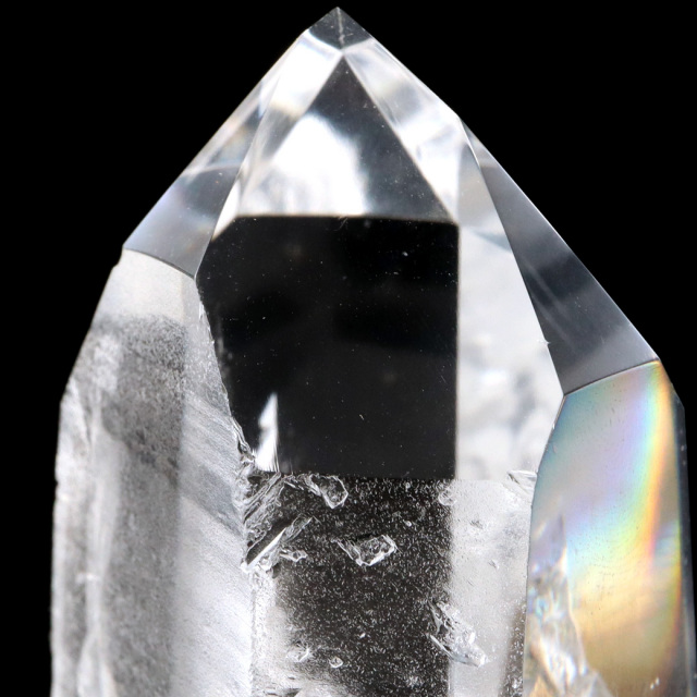 レムリアンシード 水晶 六角柱 ポイント 一部面残し 研磨磨き 1点もの 5A レインボー 天然石 ブラジル バイーア州産 証明書付き