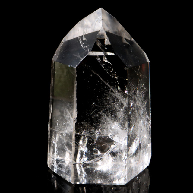 レムリアンシード 水晶 六角柱 ポイント 一部面残し 研磨磨き 1点もの 5A レインボー 天然石 ブラジル バイーア州産 証明書付き