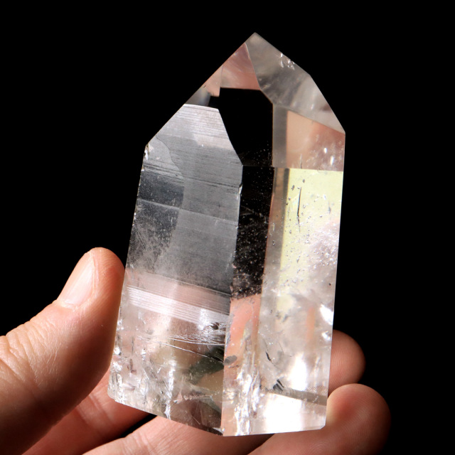 レムリアンシード 水晶 六角柱 ポイント 一部面残し 研磨磨き 1点もの 5A レインボー 天然石 ブラジル バイーア州産 証明書付き