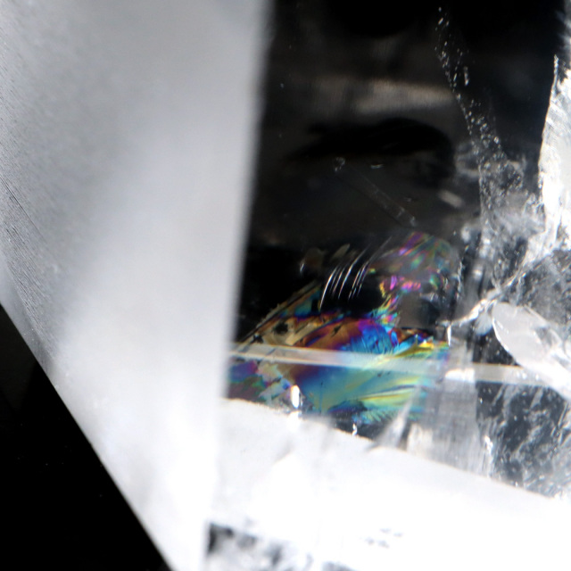 レムリアンシード 水晶 六角柱 ポイント 一部面残し 研磨磨き 1点もの 5A レインボー 天然石 ブラジル バイーア州産 証明書付き