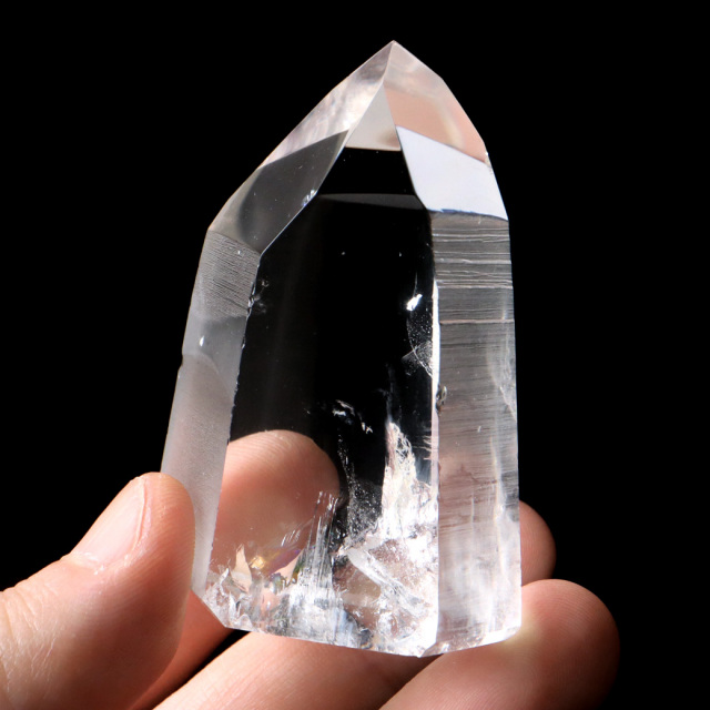 レムリアンシード 水晶 六角柱 ポイント 一部面残し 研磨磨き 1点もの 5A レインボー 天然石 ブラジル バイーア州産 証明書付き