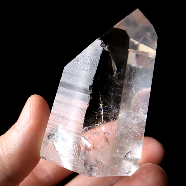 レムリアンシード 水晶 六角柱 ポイント 一部面残し 研磨磨き 1点もの 5A レインボー 天然石 ブラジル バイーア州産 証明書付き