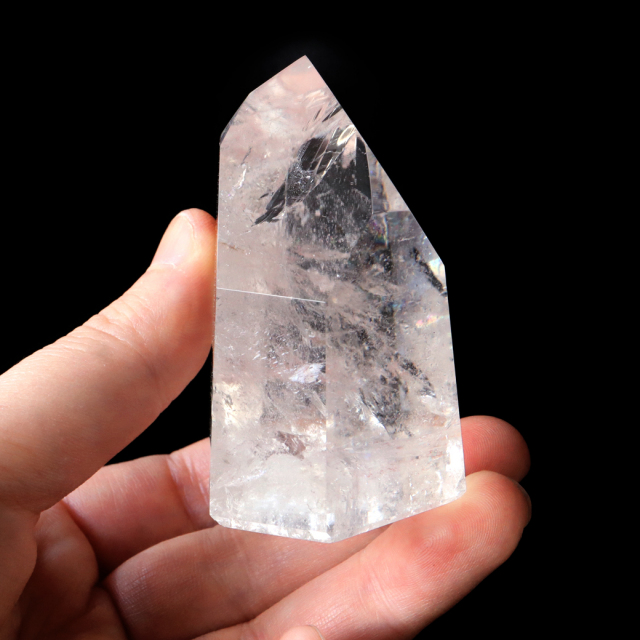 レムリアンシード 水晶 六角柱 ポイント 全面研磨 磨き 1点もの AAA+ 虹入り  ブラジル バイーア州産 証明書付き