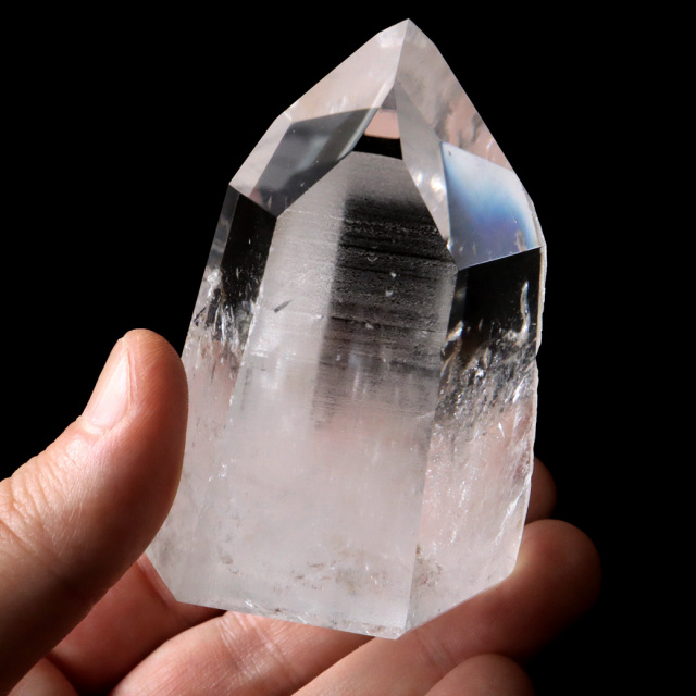 レムリアンシード 水晶 六角柱 ポイント 一部面残し 研磨磨き 1点もの 5A レインボー 天然石 ブラジル バイーア州産 証明書付き