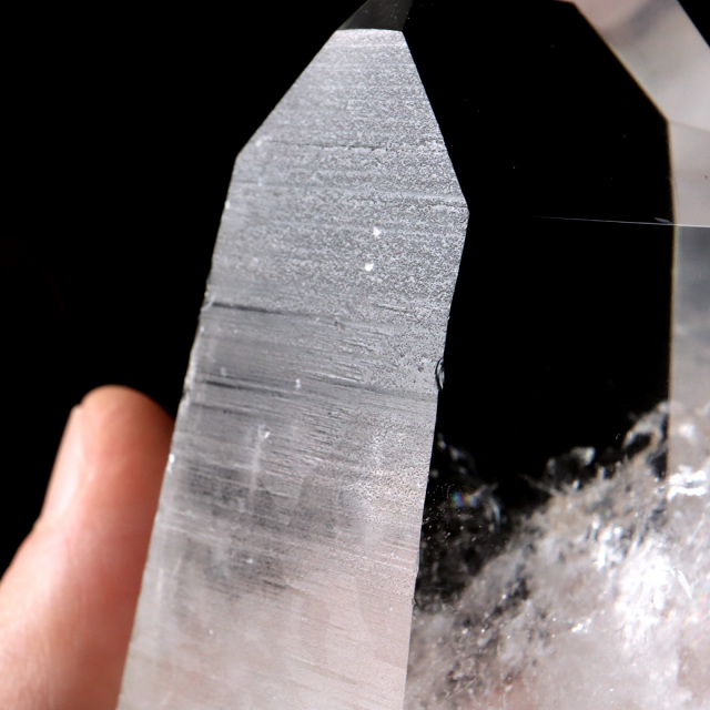 レムリアンシード 水晶 六角柱 ポイント 一部面残し 研磨磨き 1点もの 5A レインボー 天然石 ブラジル バイーア州産 証明書付き