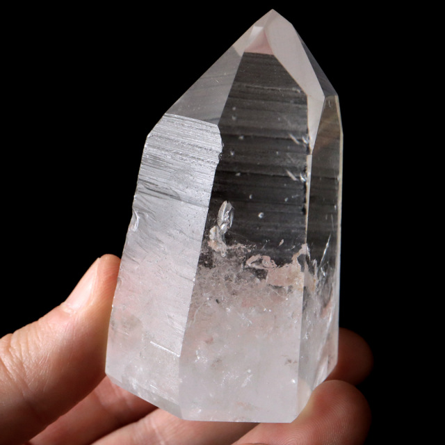 レムリアンシード 水晶 六角柱 ポイント 一部面残し 研磨磨き 1点もの 5A レインボー 天然石 ブラジル バイーア州産 証明書付き