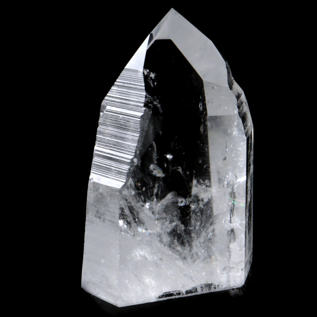 レムリアンシード 水晶 六角柱 ポイント 一部面残し 研磨磨き 1点もの 5A レインボー 天然石 ブラジル バイーア州産 証明書付き