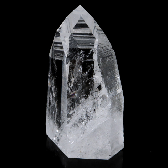 レムリアンシード 水晶 六角柱 ポイント 一部面残し 研磨磨き 1点もの 5A レインボー 天然石 ブラジル バイーア州産 証明書付き