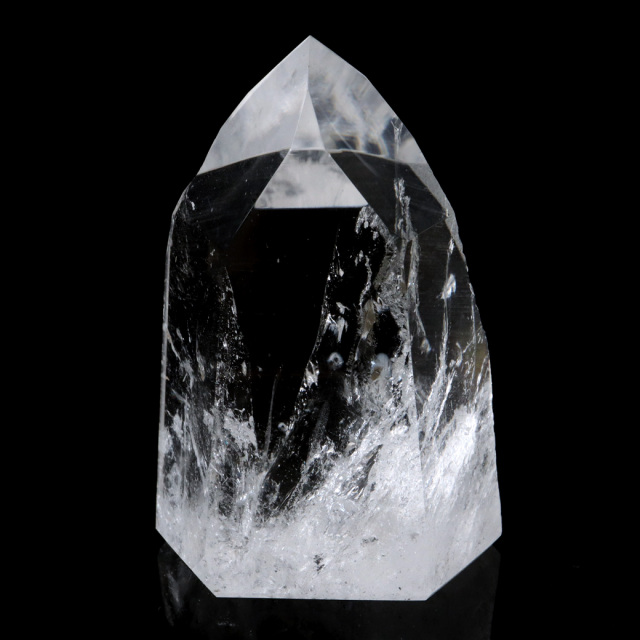 レムリアンシード 水晶 六角柱 ポイント 一部面残し 研磨磨き 1点もの 5A レインボー 天然石 ブラジル バイーア州産 証明書付き