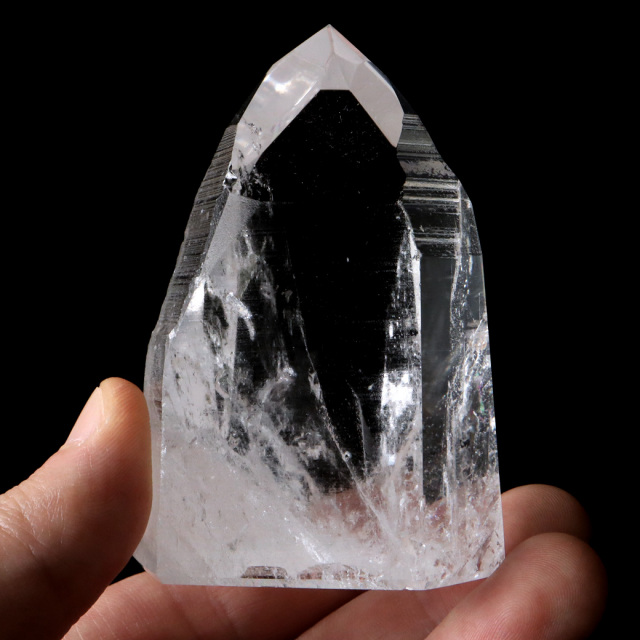 レムリアンシード 水晶 六角柱 ポイント 一部面残し 研磨磨き 1点もの 5A レインボー 天然石 ブラジル バイーア州産 証明書付き