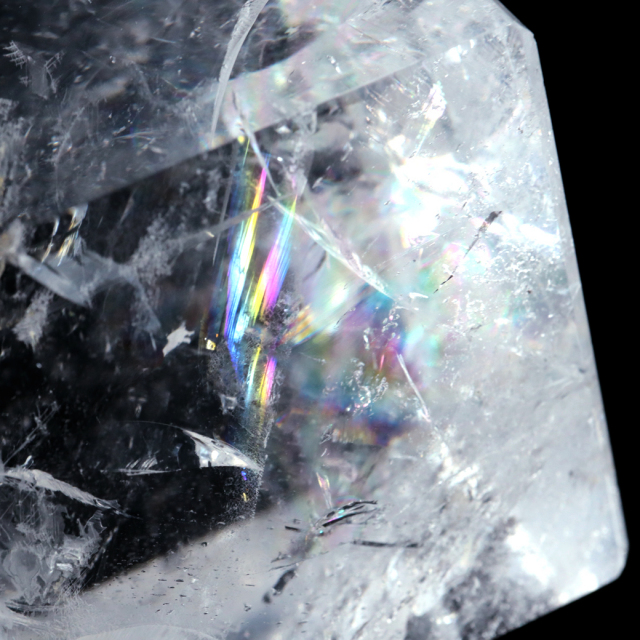 レムリアンシード 水晶 六角柱 ポイント 全面研磨 磨き 1点もの AAA+ 虹入り  ブラジル バイーア州産 証明書付き