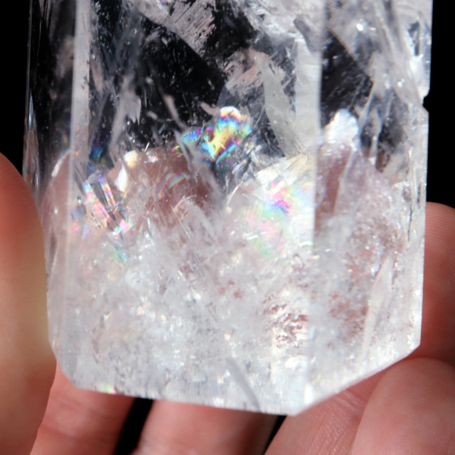 レムリアンシード 水晶 六角柱 ポイント 全面研磨 磨き 1点もの AAA+ 虹入り  ブラジル バイーア州産 証明書付き