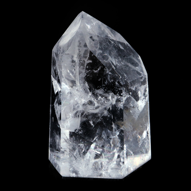 レムリアンシード 水晶 六角柱 ポイント 全面研磨 磨き 270g 1点もの AAA+ 虹入り レインボー 天然石 ブラジル バイーア州産 証明書付き