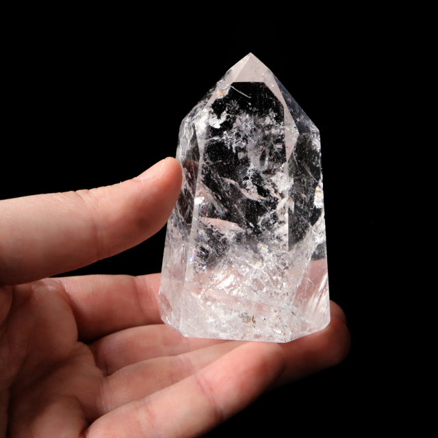 レムリアンシード 水晶 六角柱 ポイント 全面研磨 磨き 1点もの AAA+ 虹入り  ブラジル バイーア州産 証明書付き