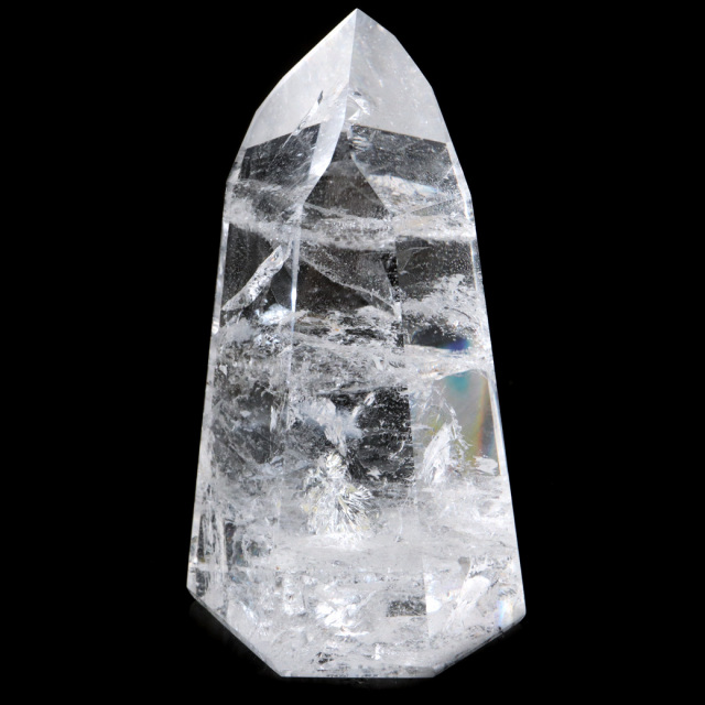 レムリアンシード 水晶 六角柱 ポイント 全面研磨 磨き 1点もの AAAAA 虹入り レインボー 天然石 ブラジル バイーア州産 証明書付き