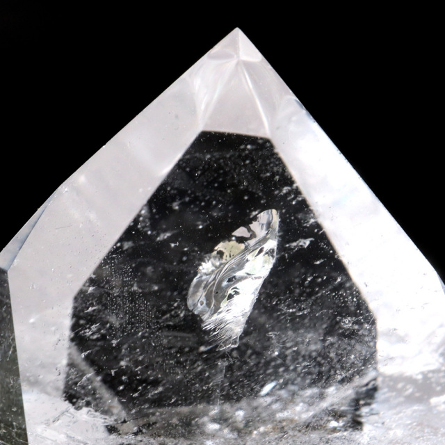 レムリアンシード 水晶 六角柱 ポイント 全面研磨 磨き 1点もの AAAAA 虹入り レインボー 天然石 ブラジル バイーア州産 証明書付き