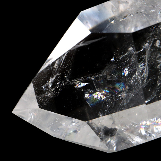 レムリアンシード 水晶 六角柱 ポイント 全面研磨 磨き 1点もの AAAAA 虹入り レインボー 天然石 ブラジル バイーア州産 証明書付き