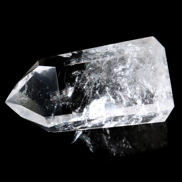 レムリアンシード 水晶 六角柱 ポイント 全面研磨 磨き 1点もの AAAAA 虹入り レインボー 天然石 ブラジル バイーア州産 証明書付き