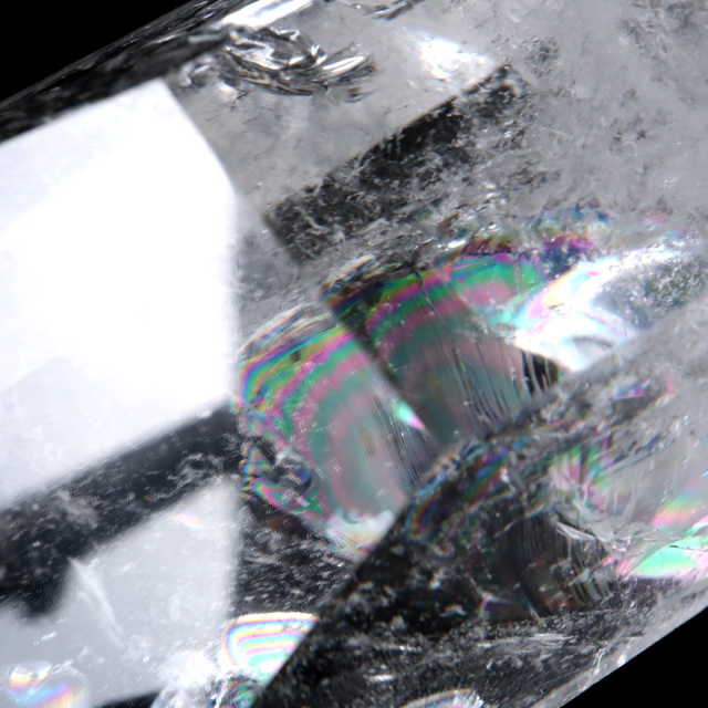 レムリアンシード 水晶 六角柱 ポイント 全面研磨 磨き 1点もの AAAAA 虹入り レインボー 天然石 ブラジル バイーア州産 証明書付き