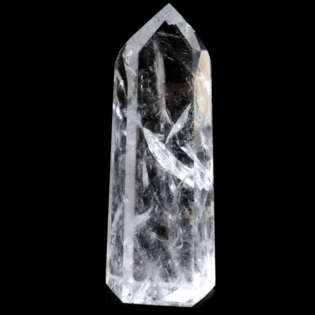 レムリアンシード 水晶 六角柱 ポイント 全面研磨 磨き 1点もの AAAAA 虹入り レインボー 天然石 ブラジル バイーア州産 証明書付き