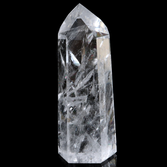 レムリアンシード 水晶 六角柱 ポイント 全面研磨 磨き 1点もの AAAAA 虹入り レインボー 天然石 ブラジル バイーア州産 証明書付き
