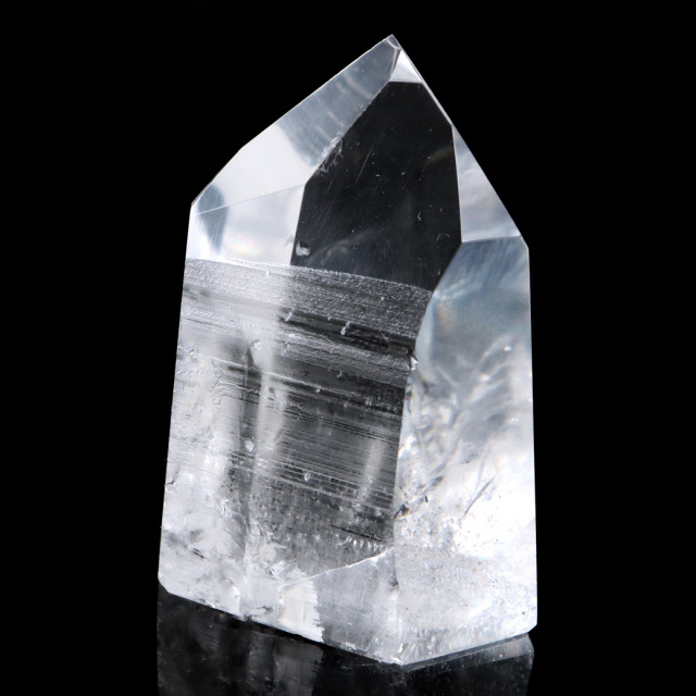 レムリアンシード 水晶 六角柱 ポイント 一部面残し 研磨磨き 1点もの 5A レインボー 天然石 ブラジル バイーア州産 証明書付き