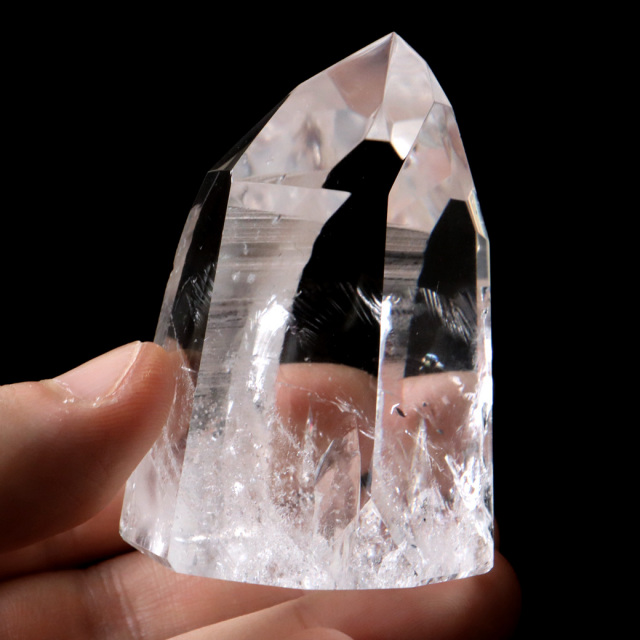 レムリアンシード 水晶 六角柱 ポイント 一部面残し 研磨磨き 1点もの 5A レインボー 天然石 ブラジル バイーア州産 証明書付き