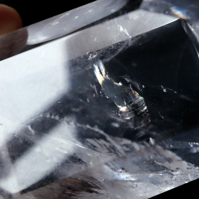 レムリアンシード 水晶 六角柱 ポイント 全面研磨 磨き 1点もの AAA+ 虹入り  ブラジル バイーア州産 証明書付き
