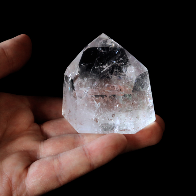 レムリアンシード 水晶 六角柱 ポイント 全面研磨 磨き 1点もの AAA+ 虹入り  ブラジル バイーア州産 証明書付き