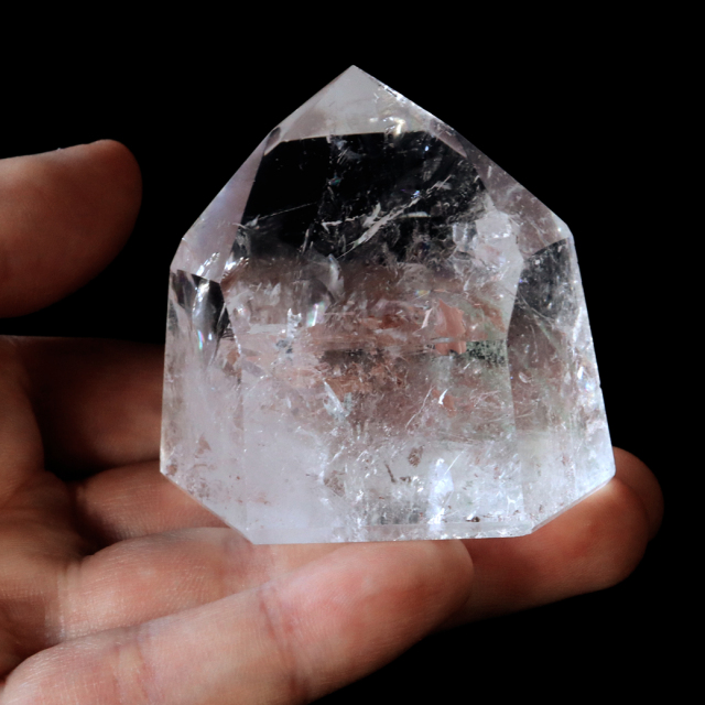 レムリアンシード 水晶 六角柱 ポイント 全面研磨 磨き 1点もの AAA+ 虹入り  ブラジル バイーア州産 証明書付き