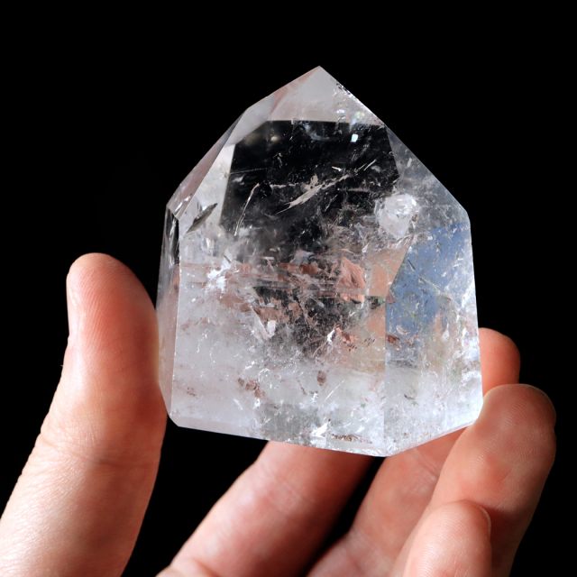 レムリアンシード 水晶 六角柱 ポイント 全面研磨 磨き 1点もの AAA+ 虹入り  ブラジル バイーア州産 証明書付き