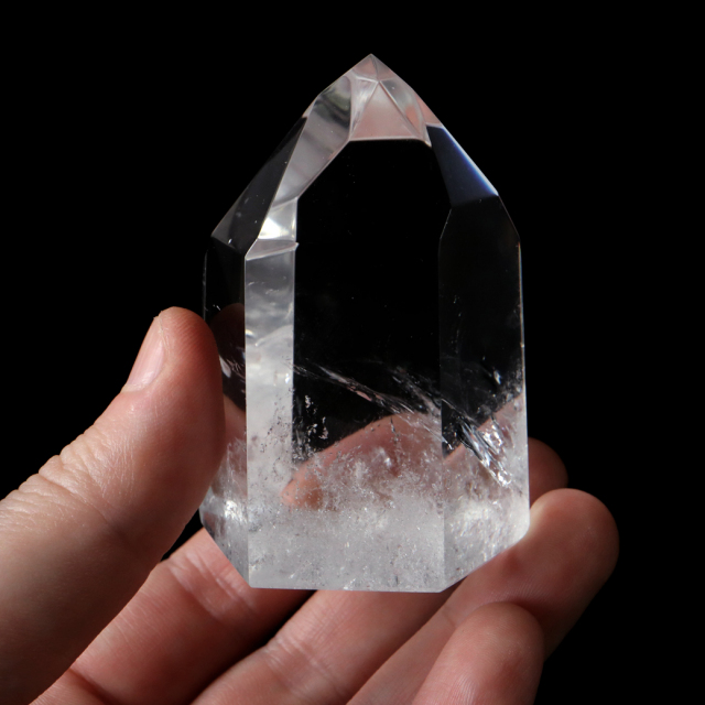 レムリアンシード 水晶 六角柱 ポイント 全面研磨 磨き 1点もの AAA+ 虹入り  ブラジル バイーア州産 証明書付き