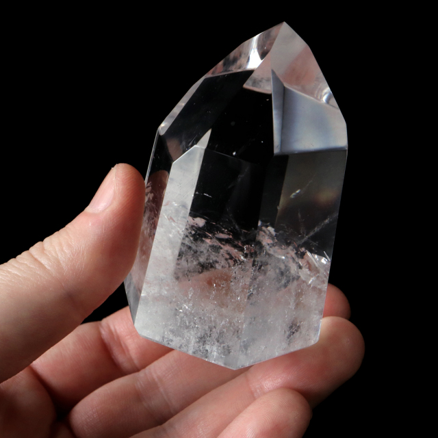 レムリアンシード 水晶 六角柱 ポイント 全面研磨 磨き 1点もの AAA+ 虹入り  ブラジル バイーア州産 証明書付き